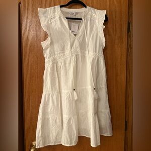 Sonoma White Ruffled Kids Dress